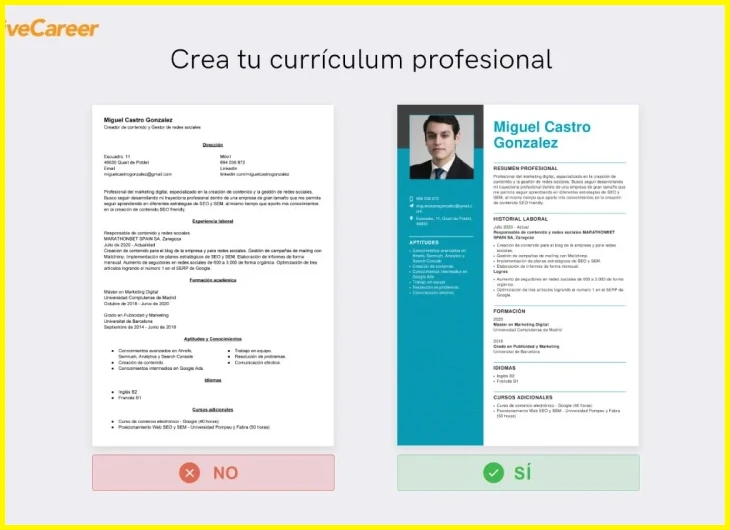 Información académica y cursos cortos realizados